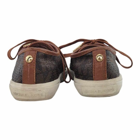 MICHAEL Michael Kors Boerum SIgnature Casual Lace Up Sneakers Sz 5M - Brown - Picture 8 of 11